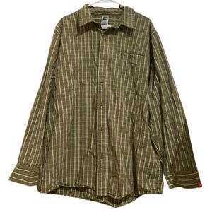 The North Face Men’s Green Stripes Multi Button Down Shirt Size-XXL/TTG
